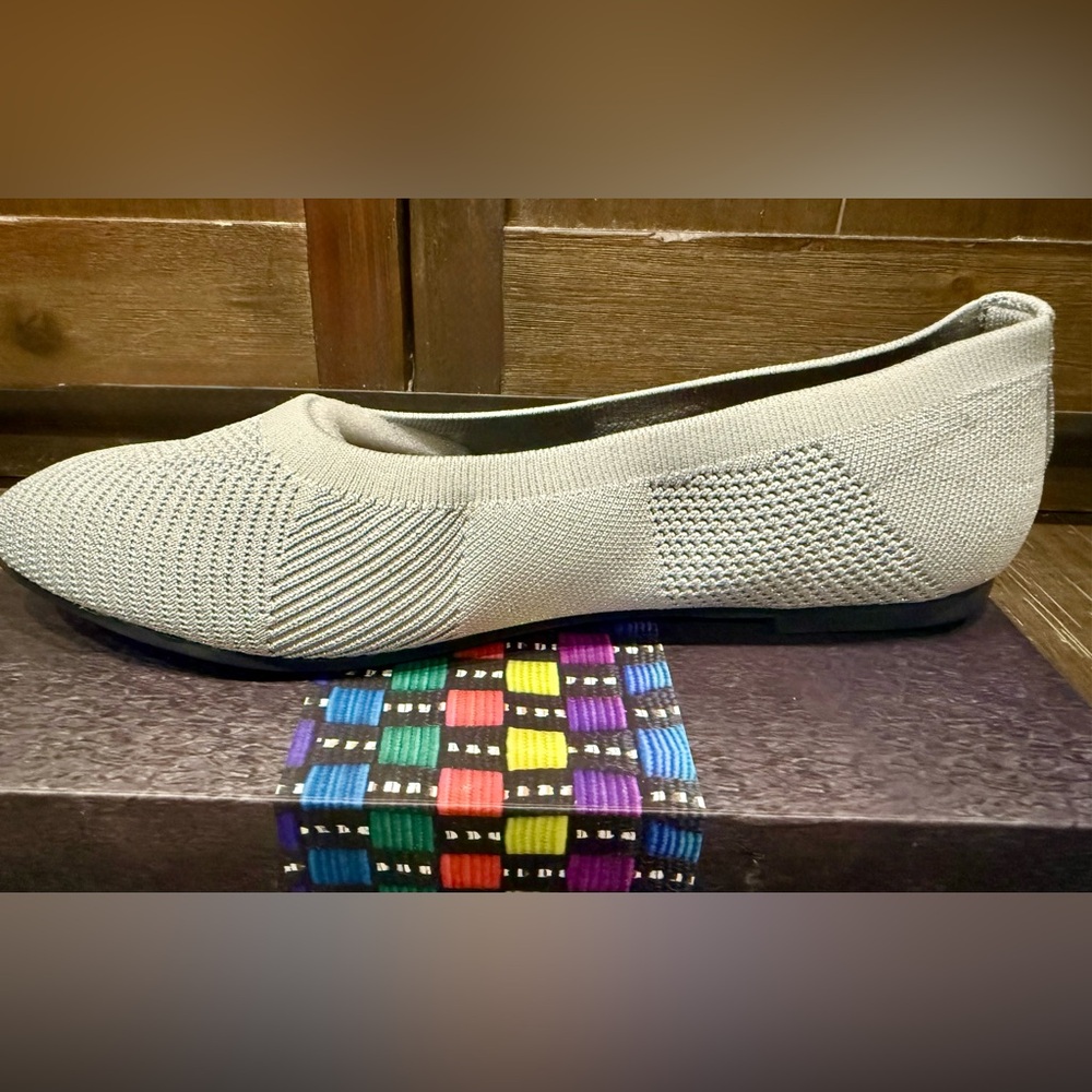 Bernie Mev NIKKI Knit Ballet Flats • Light Grey‎ Silver • EU 41 (NIB) - Picture 4 of 6